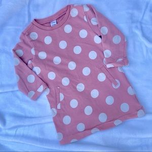 📚4/$20 OLD NAVY WHITE POLKA DOT SWEATSHIRT DRESS